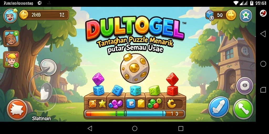 Tampilan gameplay DULTOGEL dengan teka-teki yang menantang.