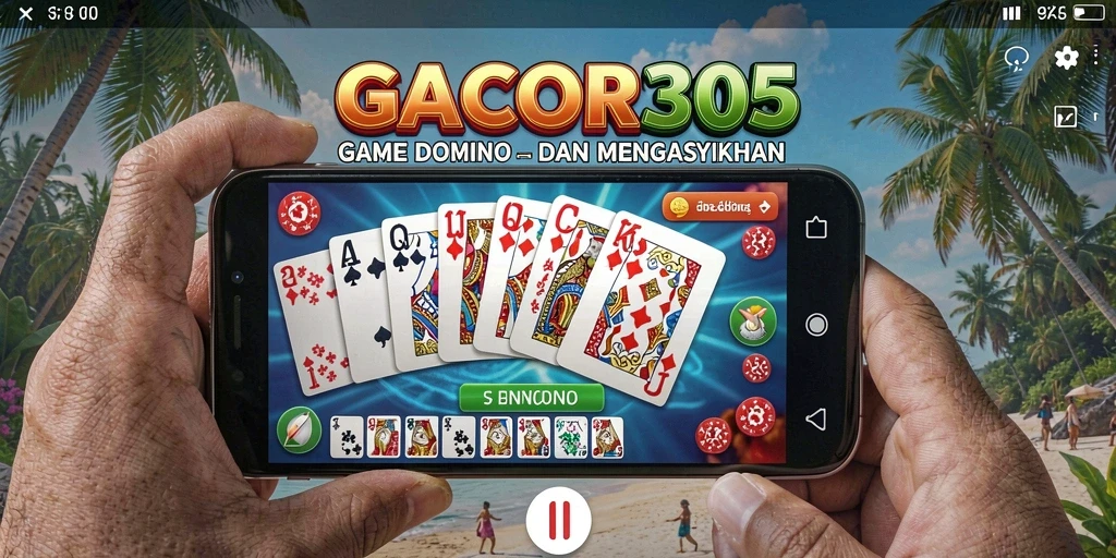 Screenshot GACOR305 menampilkan gameplay seru permainan Domino.