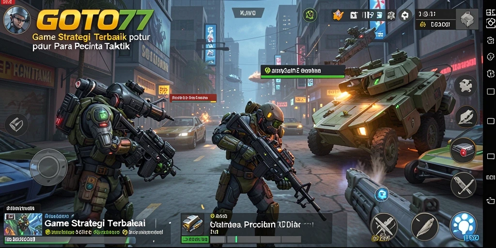 Screenshot gameplay GOTO77 menunjukkan strategi yang mendebarkan.
