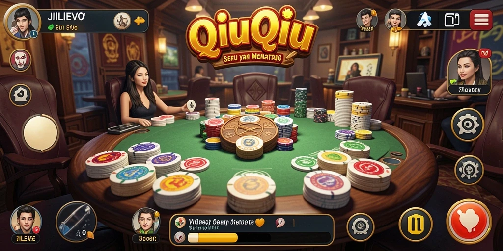 Screenshot utama JILIEVO menampilkan serunya gameplay QiuQiu.