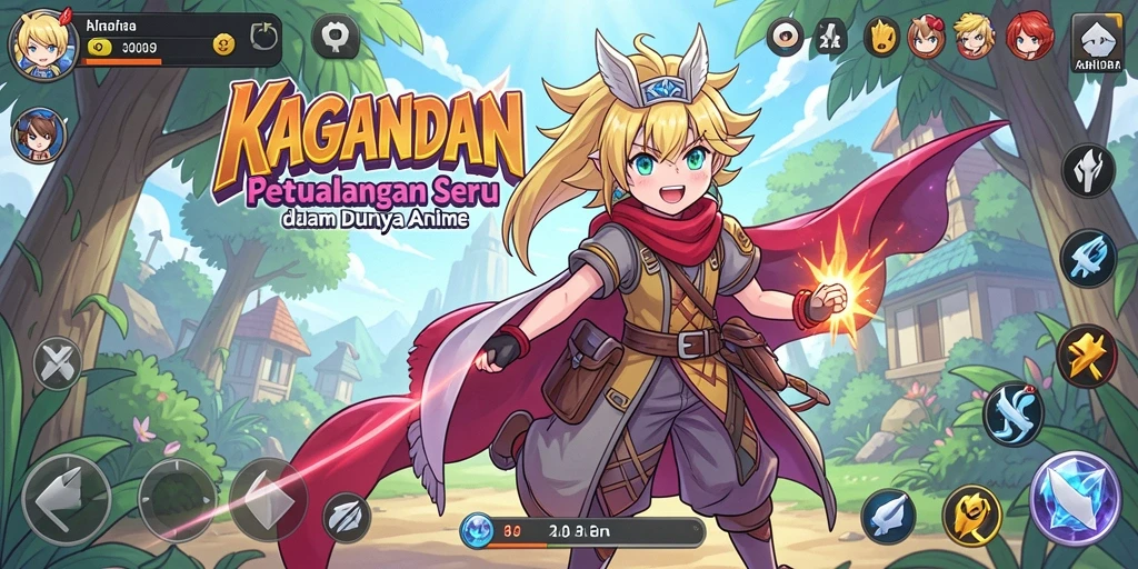 Tampilan menakjubkan dari gameplay KAGANDAN dengan karakter anime.