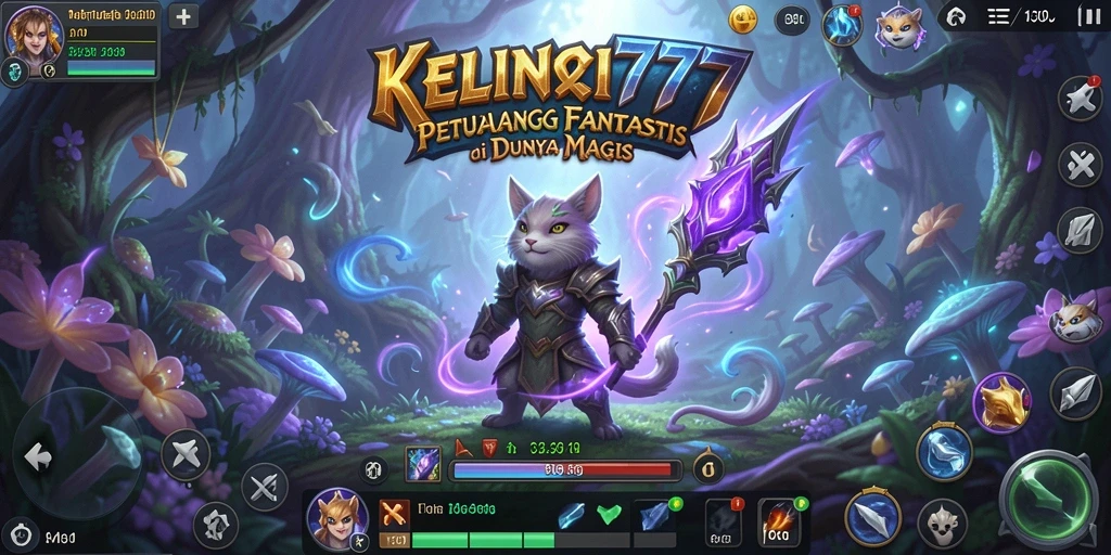 Tangkapan layar gameplay KELINCI777 menampilkan dunia magis yang luas dan penuh petualangan.