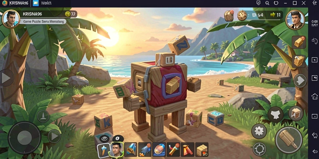 Tampilan screenshot utama KRISNA96 showcasing gameplay Puzzle yang menarik.