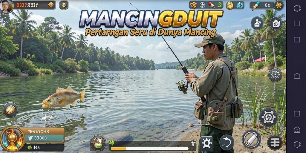 Tampilan gameplay MANCINGDUIT dengan pertarungan yang mendebarkan.