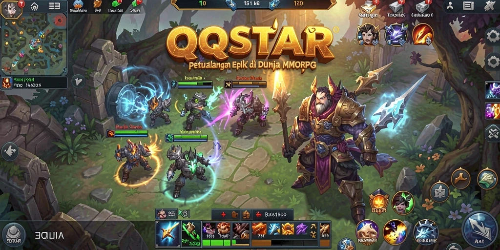 Gameplay QQSTAR yang mendalam dalam dunia MMORPG.