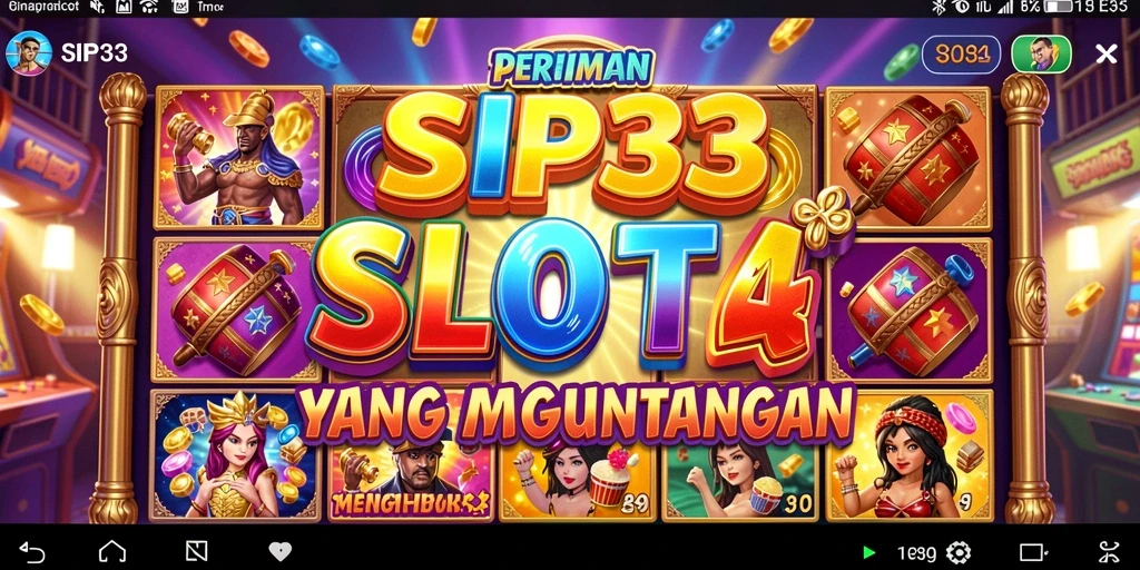 Screenshot menunjukkan gameplay slot yang menegangkan dan penuh warna.