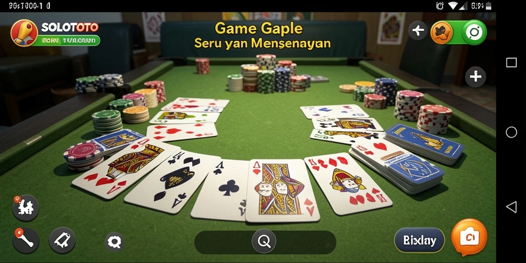 Tampilan gameplay Gaple yang menarik di SOLOTOTO.